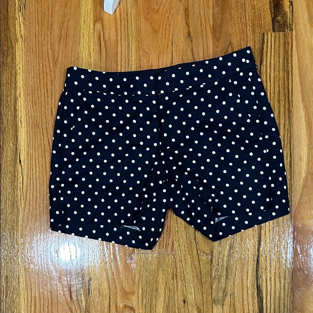 J. Crew Navy and White Polka Dot Women's Shorts